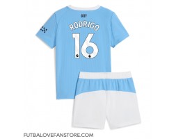 Manchester City Rodri Hernandez #16 Domáci Detský futbalový dres 2025-26 Krátky Rukáv (+ trenírky)
